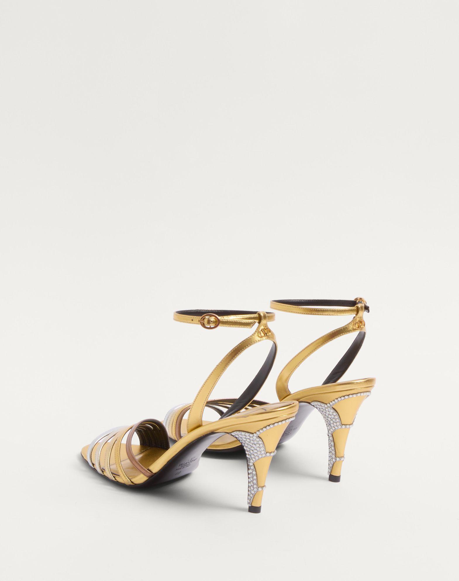 Ladycrush Sandal In Laminated Nappa With Crystals 85Mm Product Image