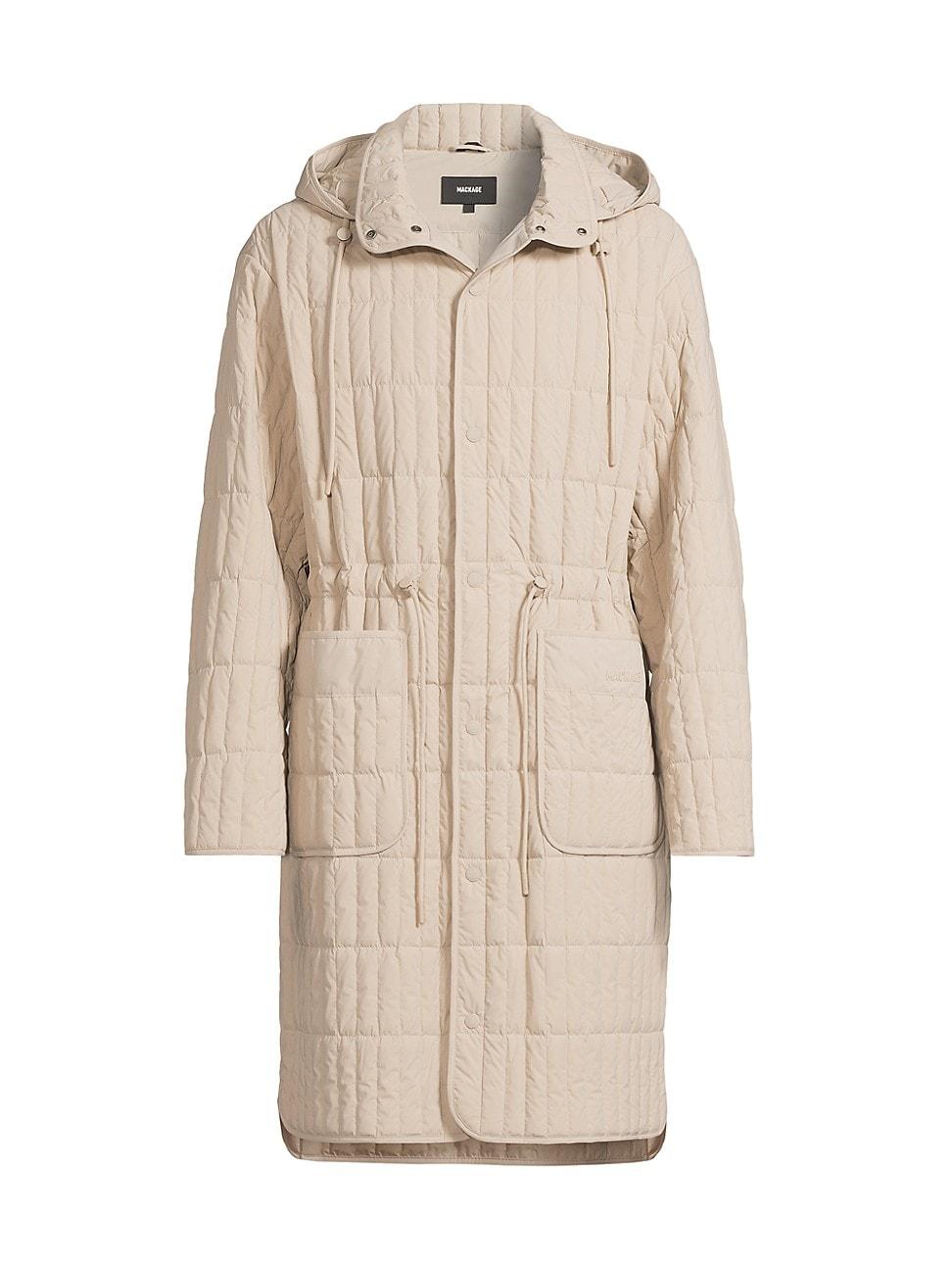 Mens Asher Light Down Vertical Quilted Coat Product Image