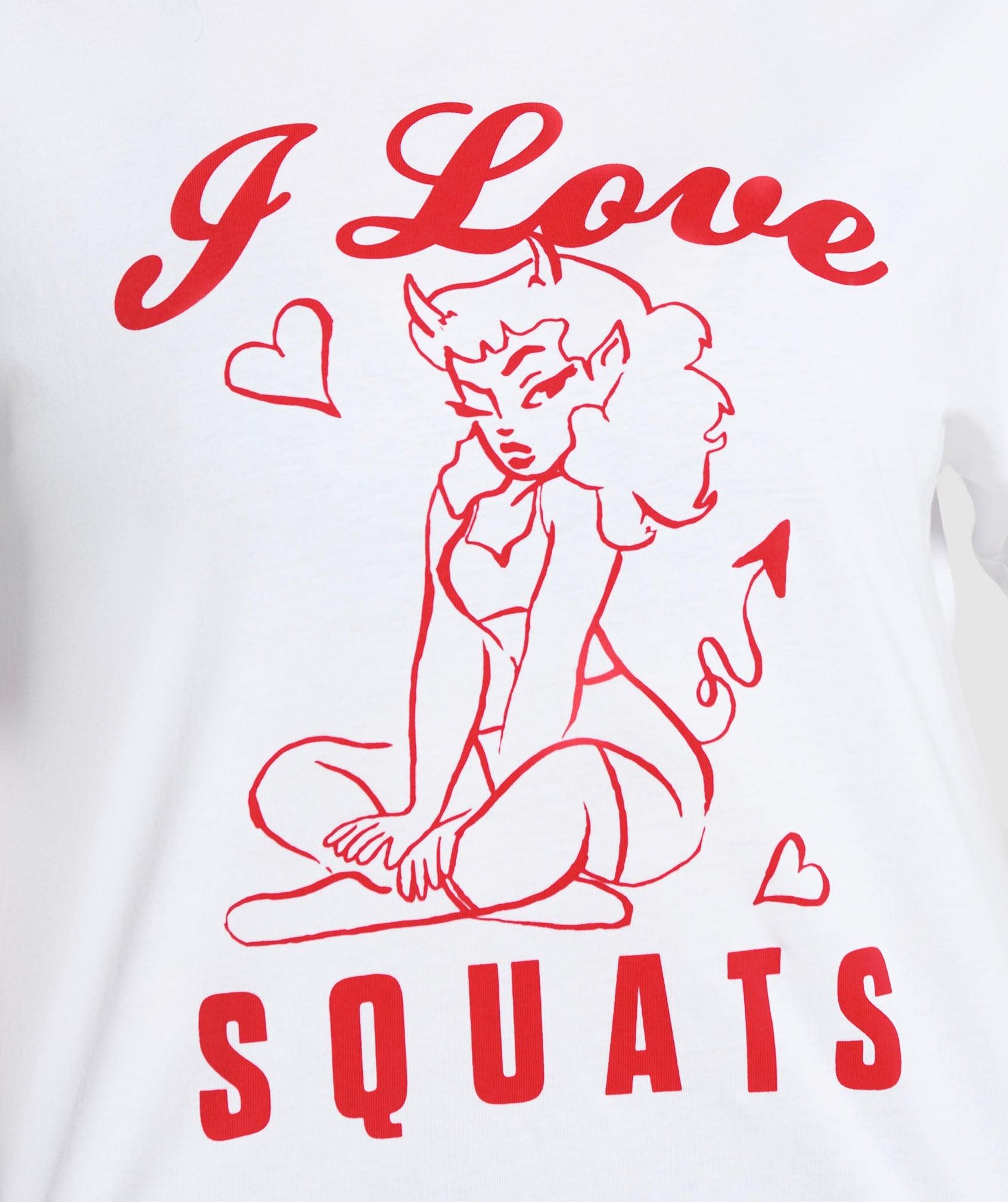 I Love Squats Graphic Oversized Tee Product Image