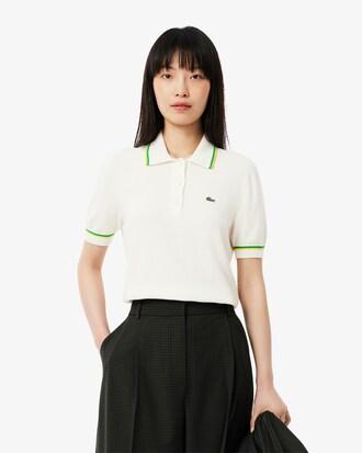 Cropped 3D Seamless Stretch Cotton Polo Shirt Product Image