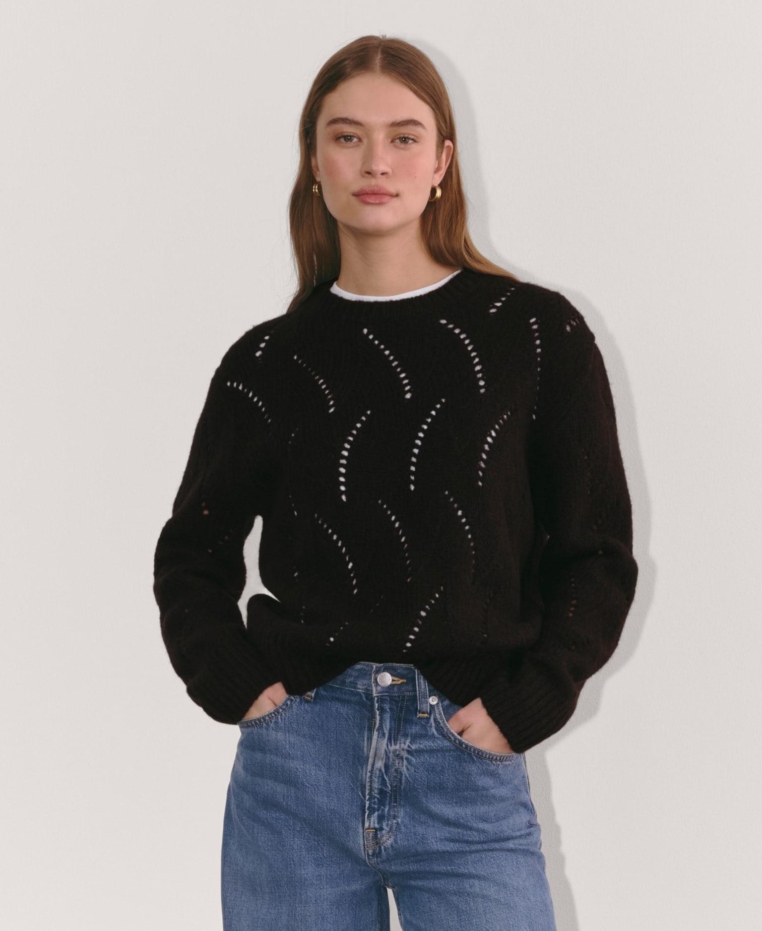 Womens Pointelle Sweater in Cloud by Everlane Product Image
