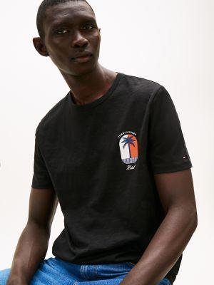 Palm Tree Logo Slub Cotton T-Shirt Product Image