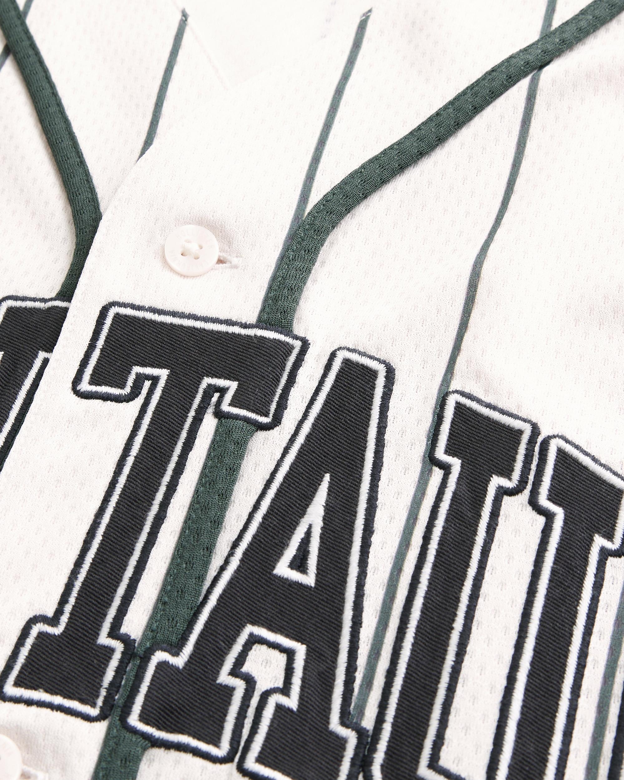 Boxy Looney Tunes Graphic Baseball Jersey Product Image