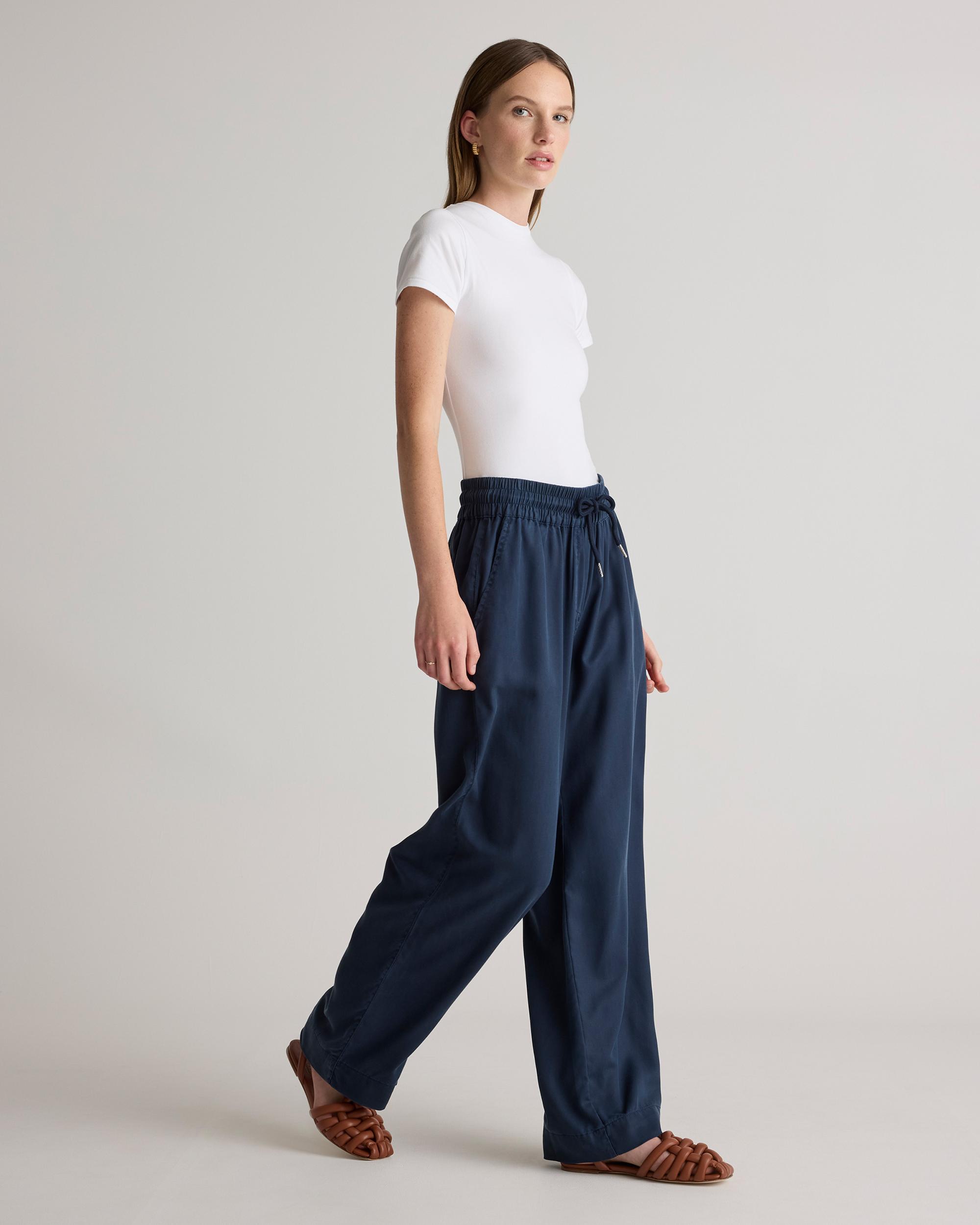 Quince | Women's Vintage Wash Tencel Wide Leg Pants Size XL Product Image