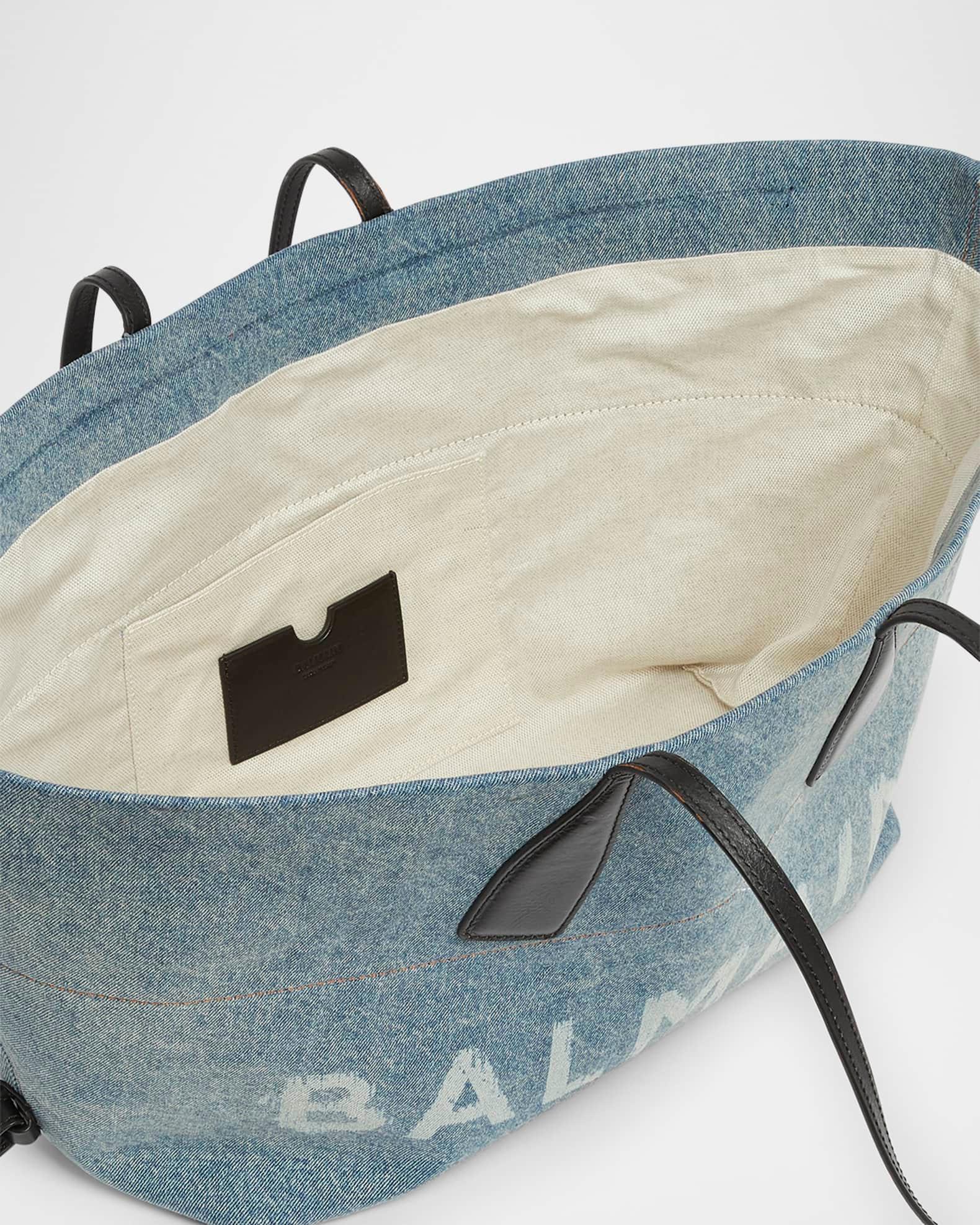 Track Shoulder Bag in Denim and Calfskin Leather Product Image
