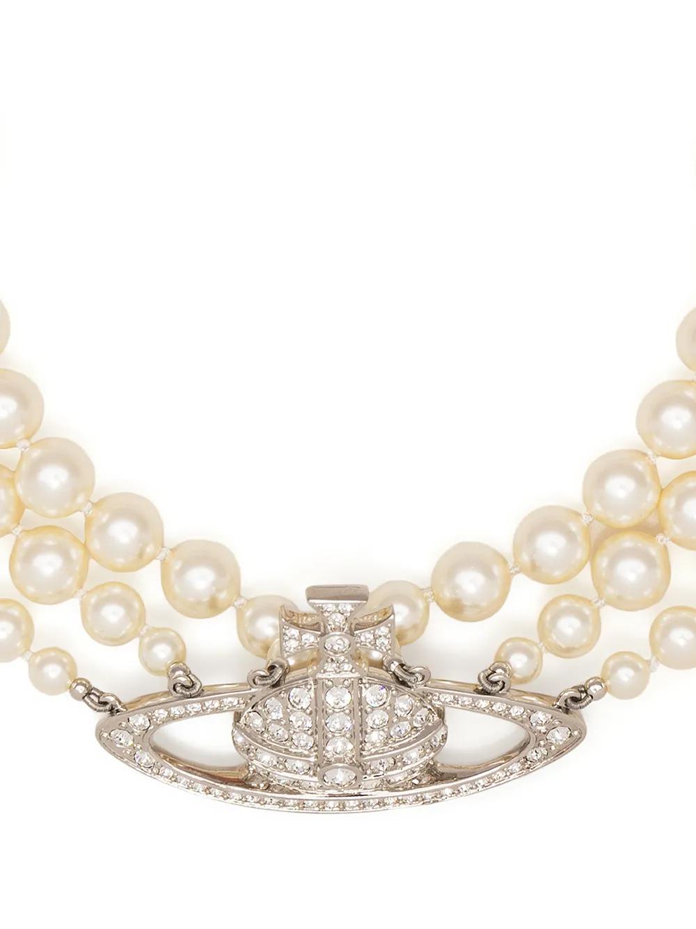 Orb pearl-detail necklace Product Image