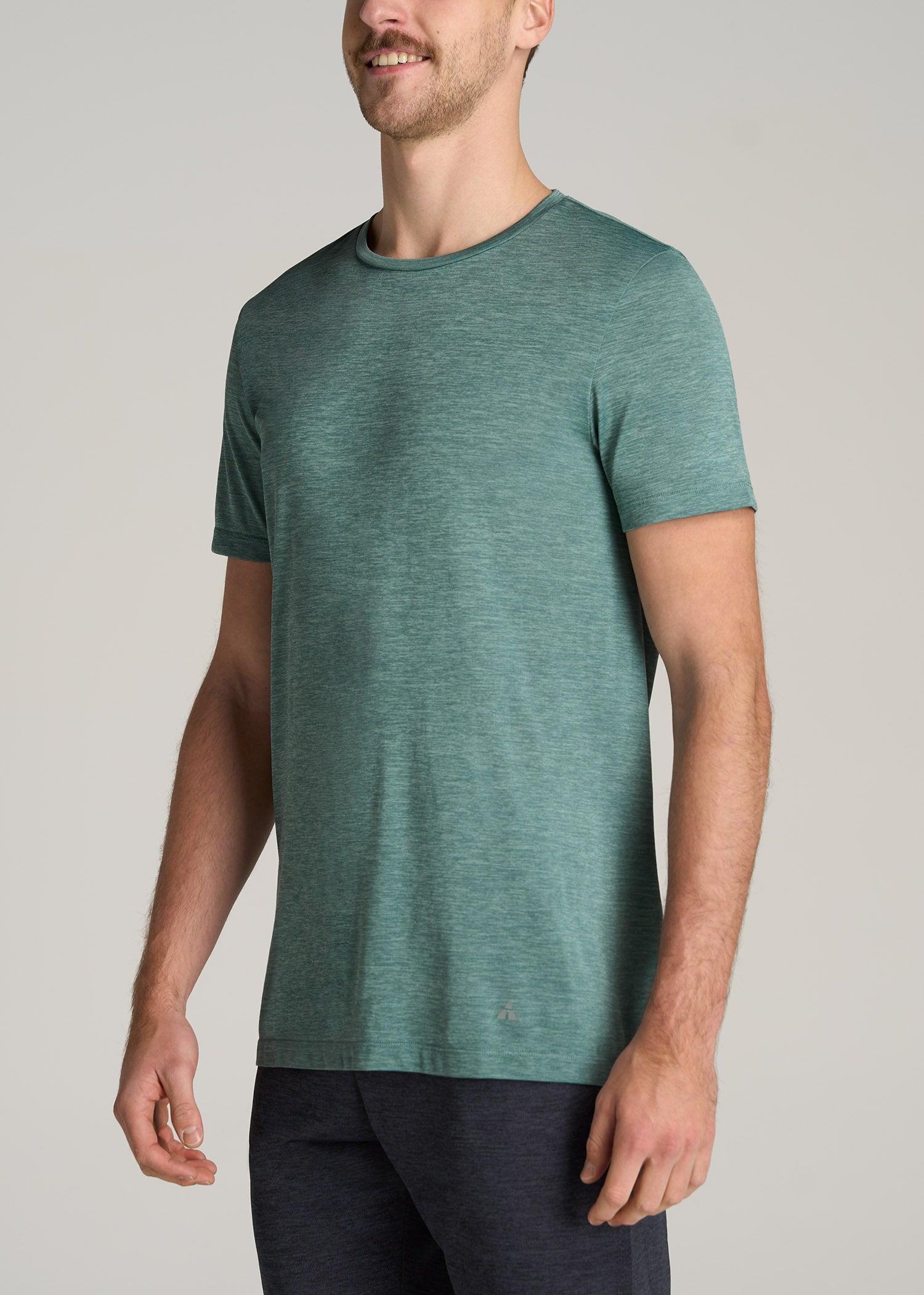 A.T. Performance Modern Fit Athletic Jersey Tee for Tall Men in Green Mix Male Product Image