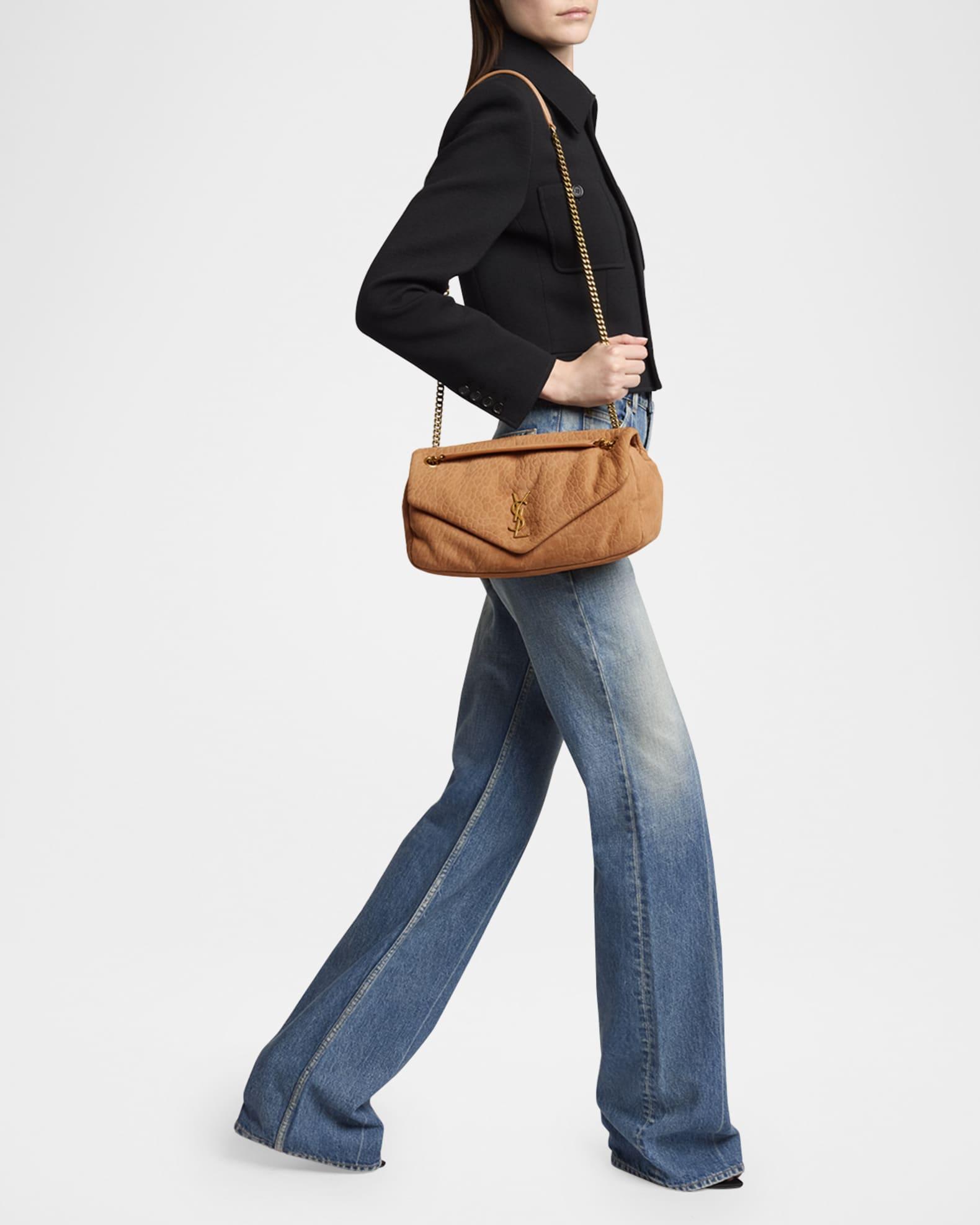 Calypso Medium YSL Shoulder Bag in Grained Nubuck Leather Product Image