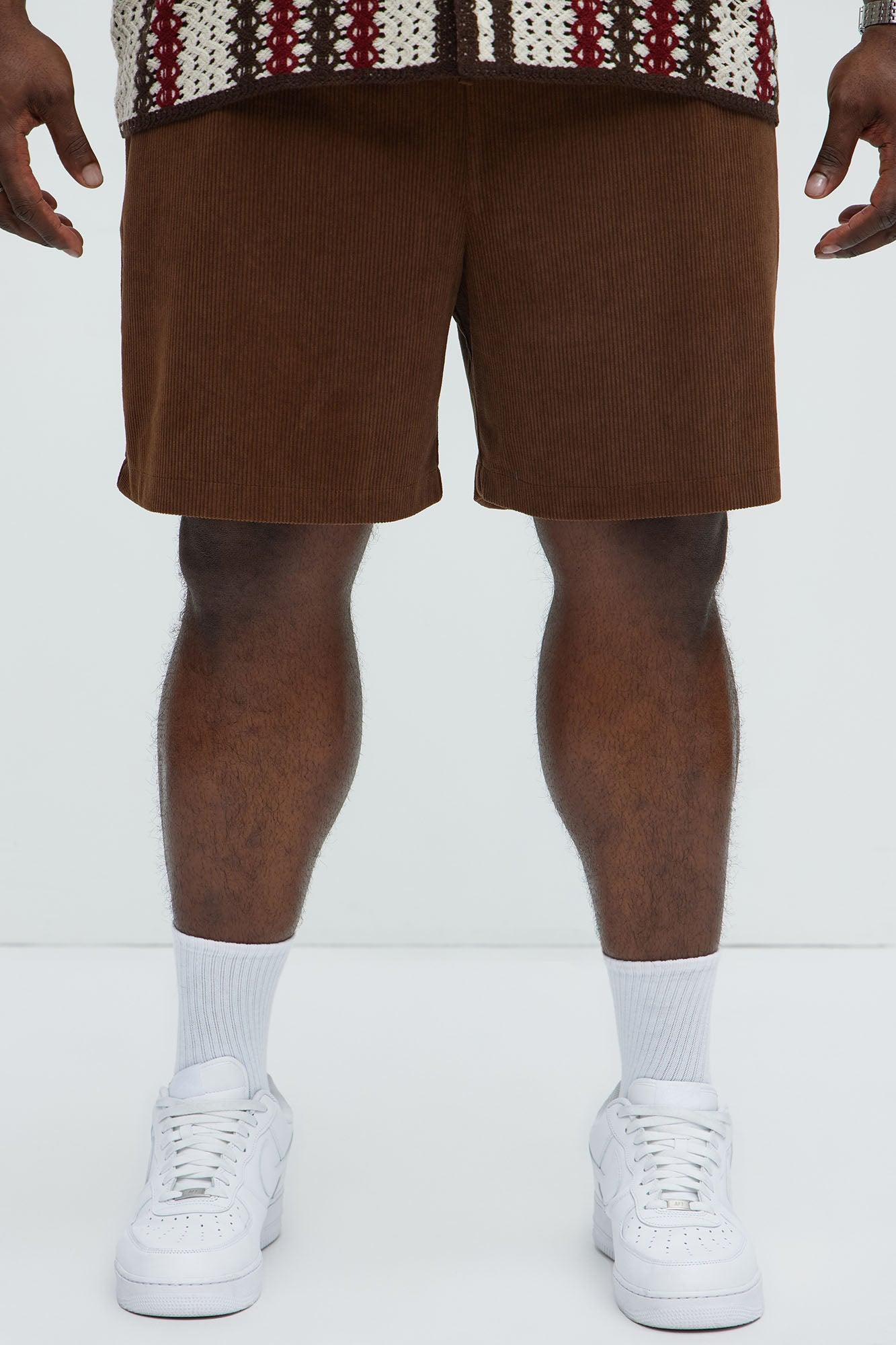 Beau Relaxed Corduroy Shorts - Brown Product Image