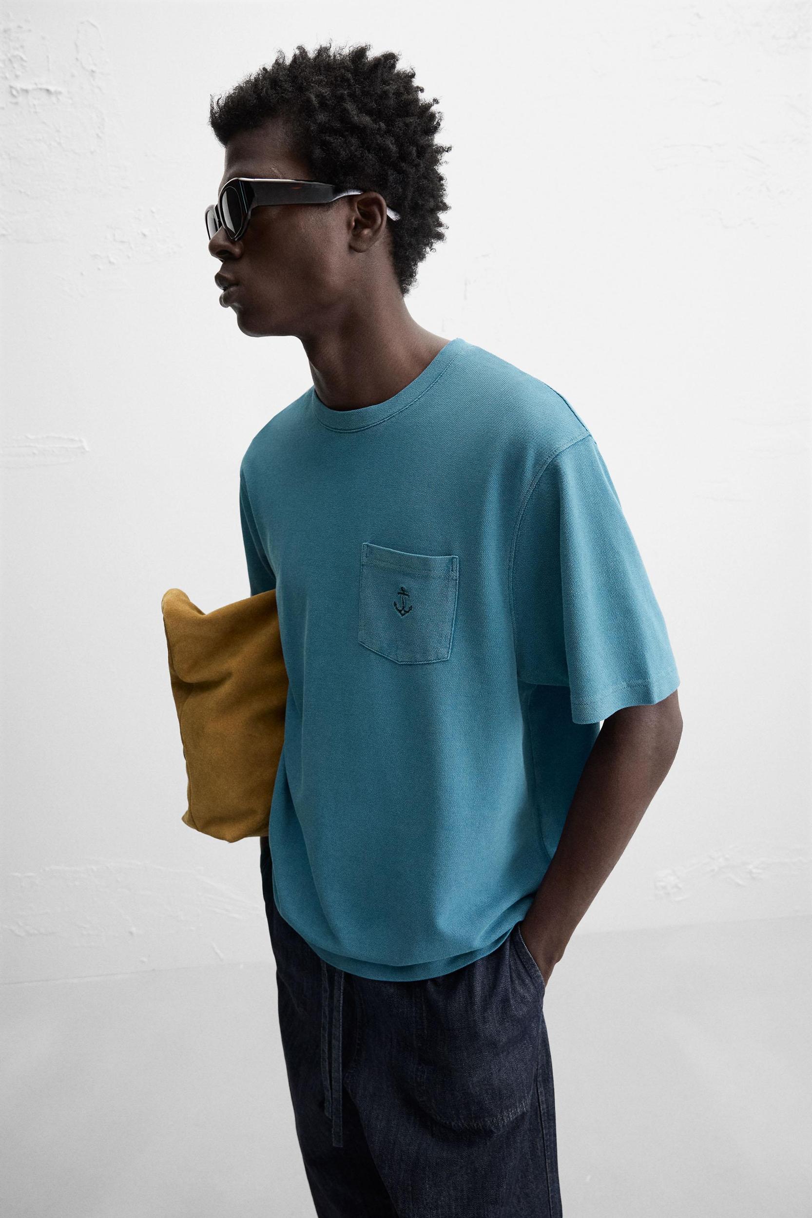 EMBROIDERED PIQUÉ T-SHIRT Product Image