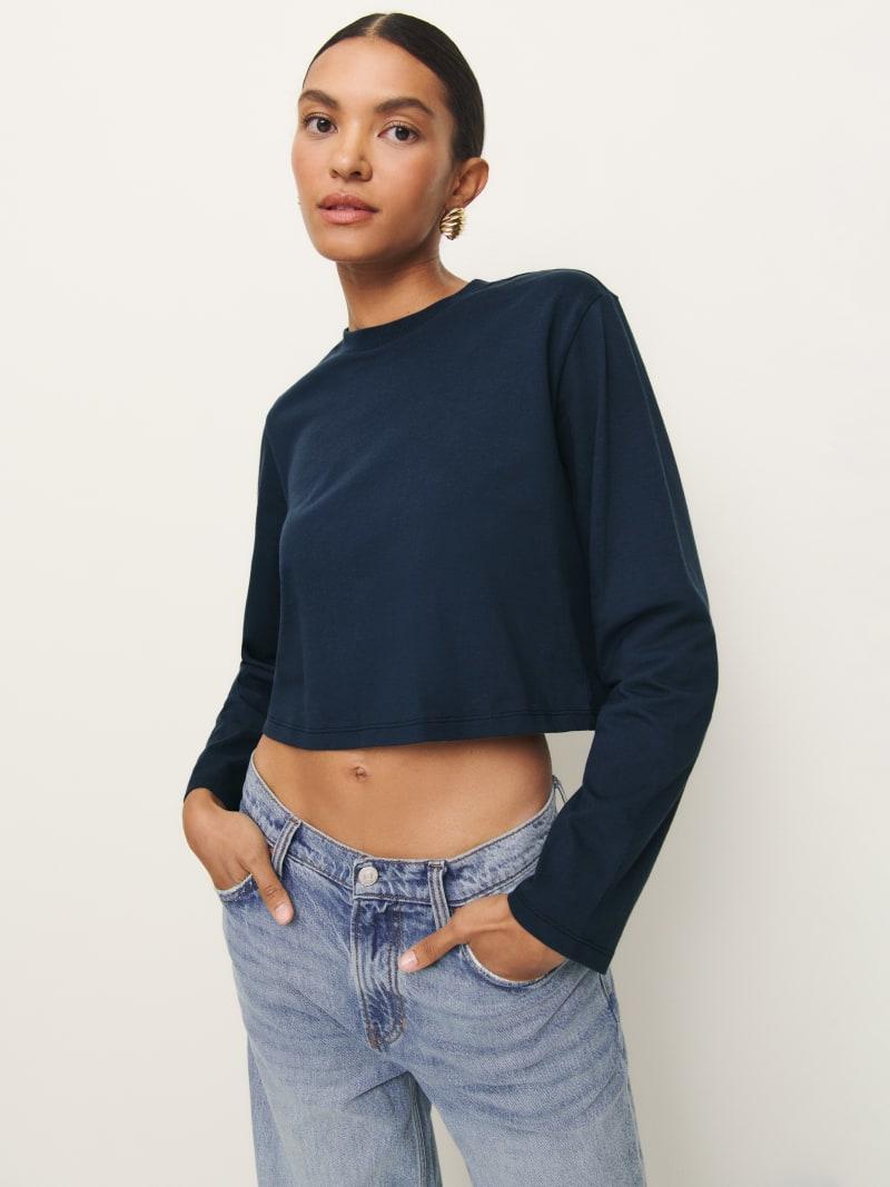 Asher Cropped Oversized Longsleeve Tee Product Image