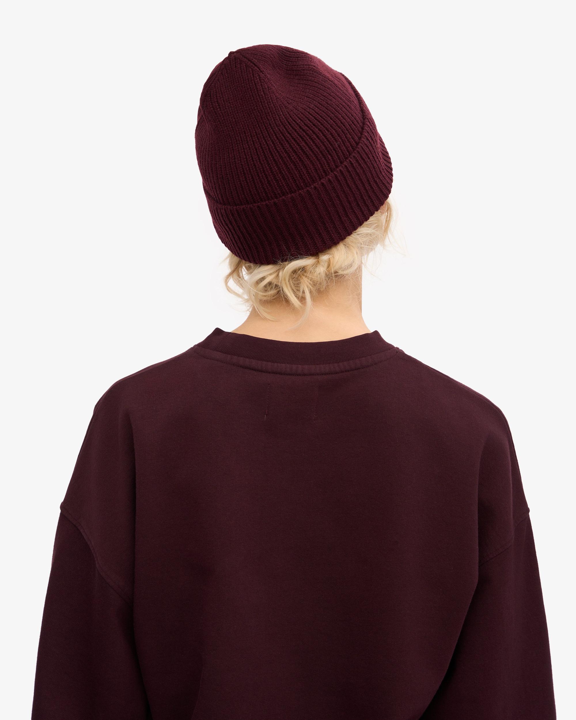 Merino Wool Beanie - Oxblood Red Product Image