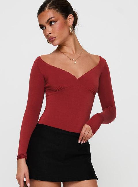 Loveydove Bodysuit Burgundy Product Image
