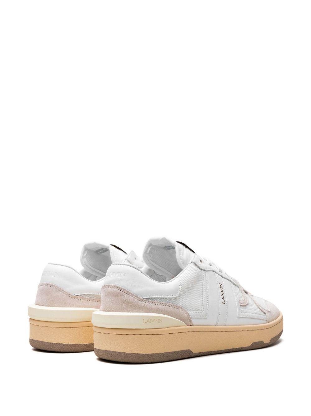 LANVIN Mesh And Leather Clay Sneakers With In White Product Image