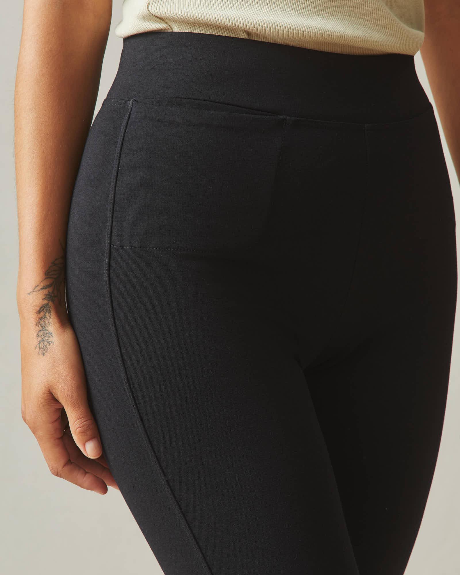 Ponte Slim Pant High Rise - Super Black Female Product Image