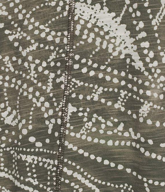 Westbound Dotted Vines Print Short Sleeve V-Neck Top Product Image