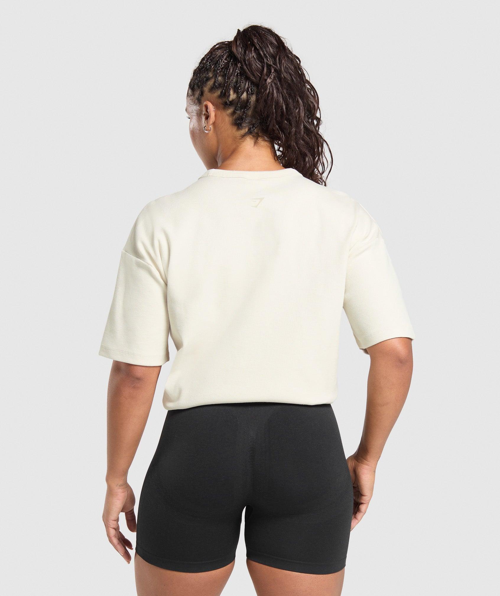 Gymshark Gymshark Lifting Oversized Pump Cover - Oat White Female Product Image