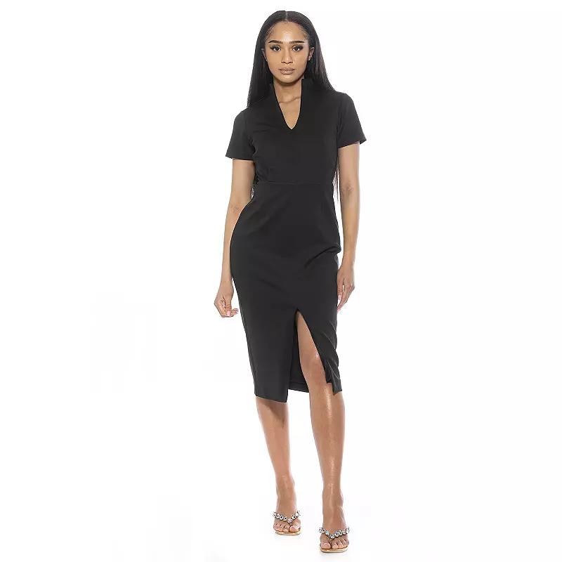 Women's ALEXIA ADMOR Acadia U-Neck Midi Dress,  Product Image