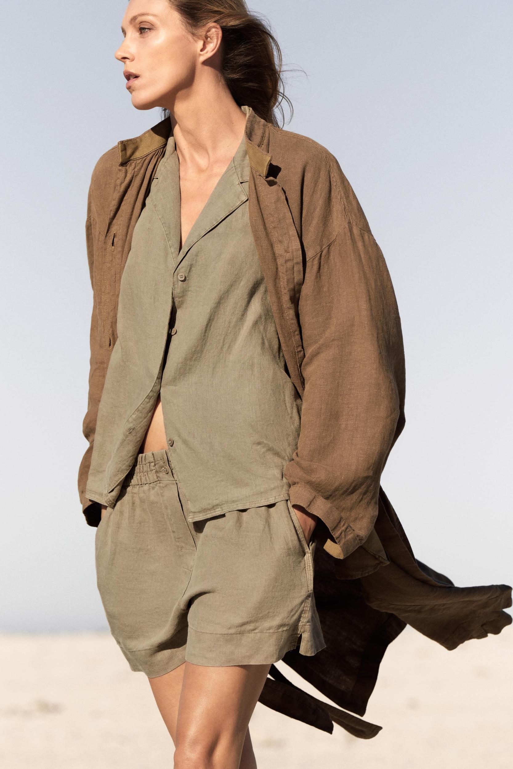 100% LINEN SHIRT ZW COLLECTION Product Image