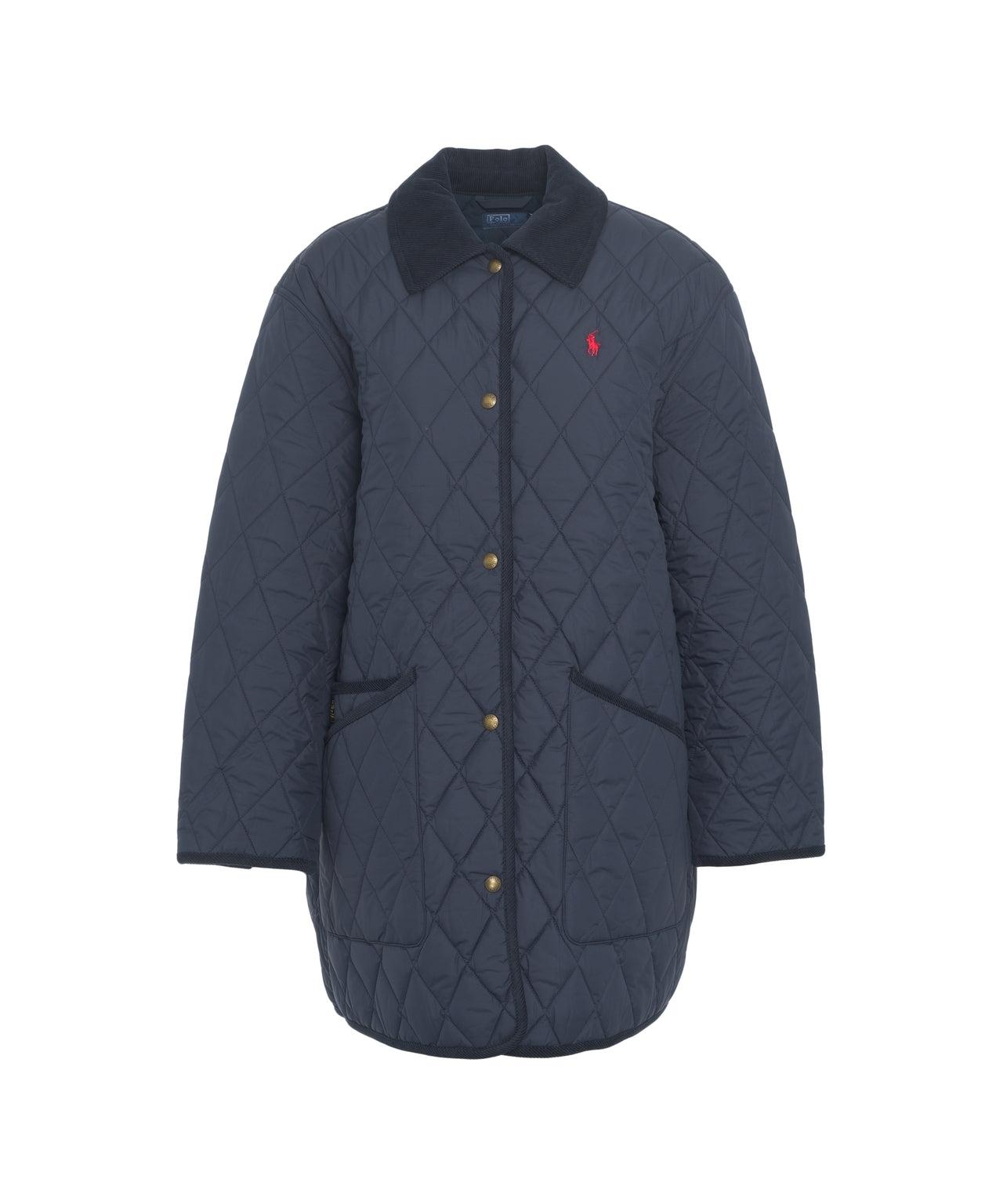Quilted coat with logo detail Product Image