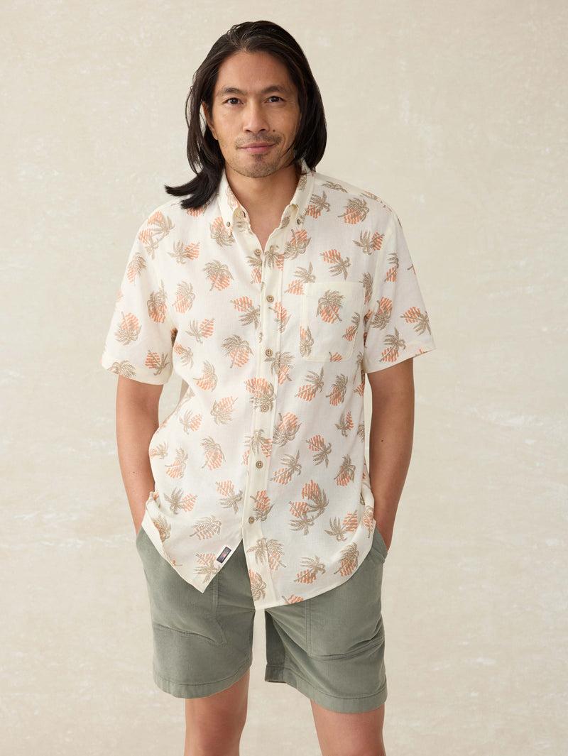 Short-Sleeve Breeze Shirt - Sunlit Palm & Waves Product Image
