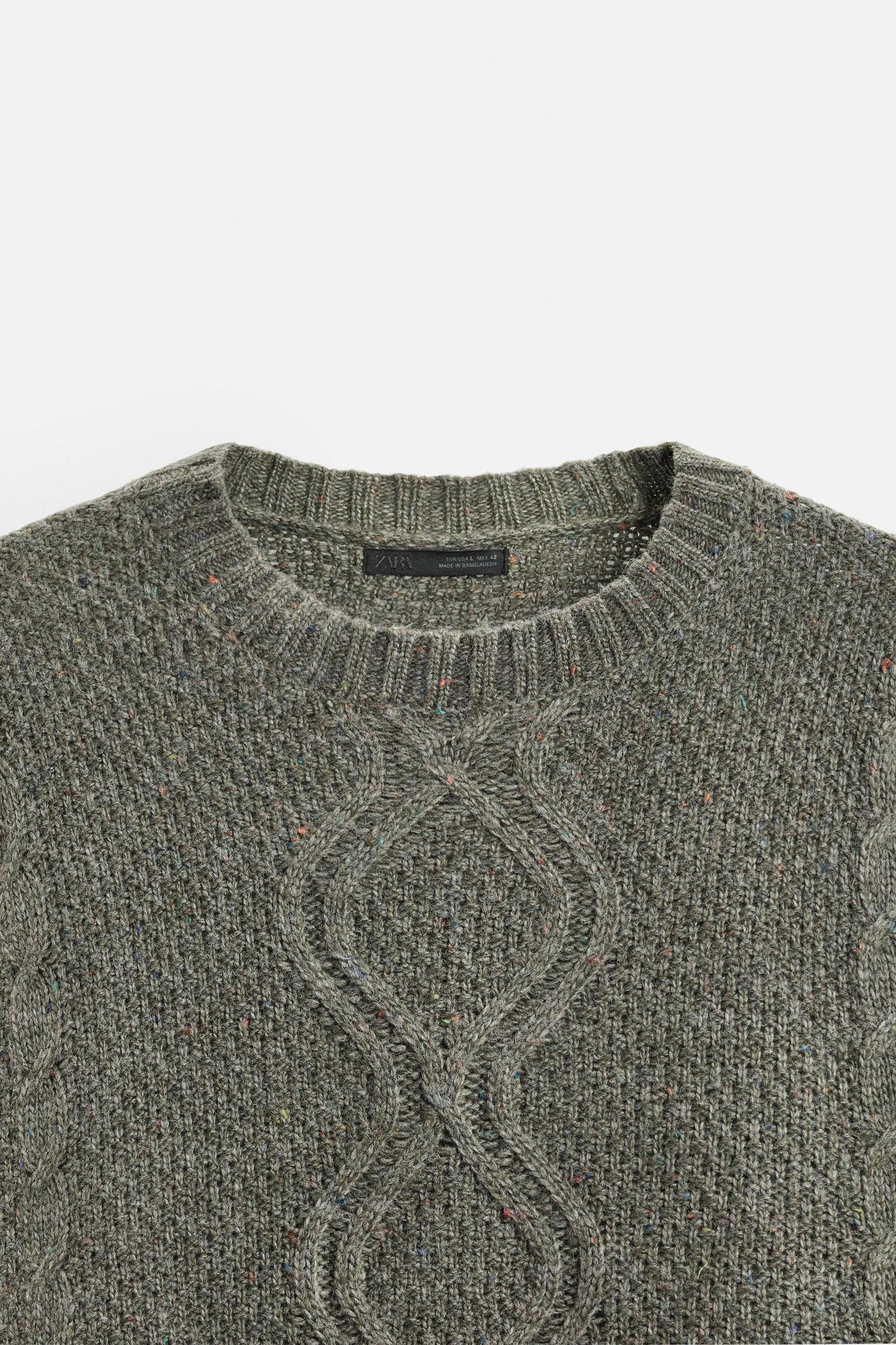 BRAIDED TEXTURED SWEATER Product Image