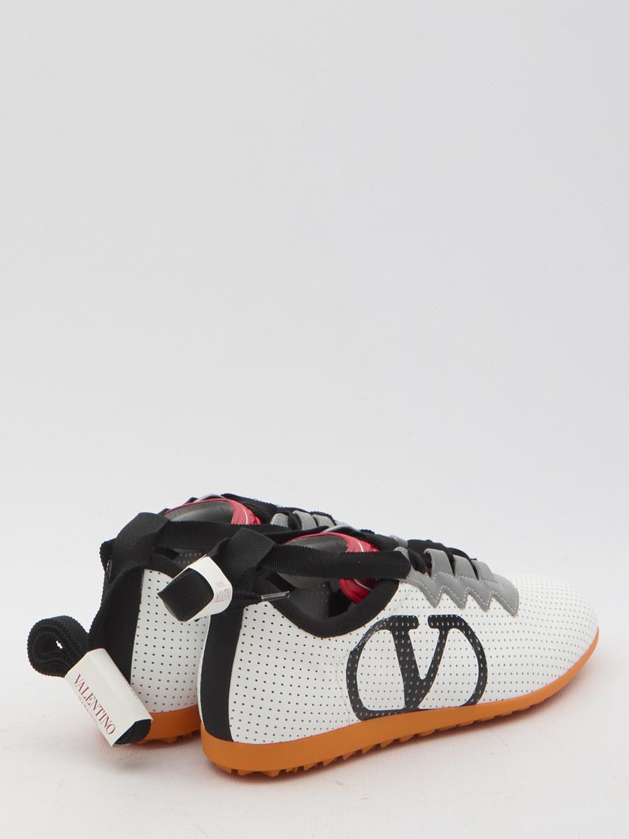 VALENTINO GARAVANI Chromathon Low-top Sneakers In Perforated Leather In Multi Product Image