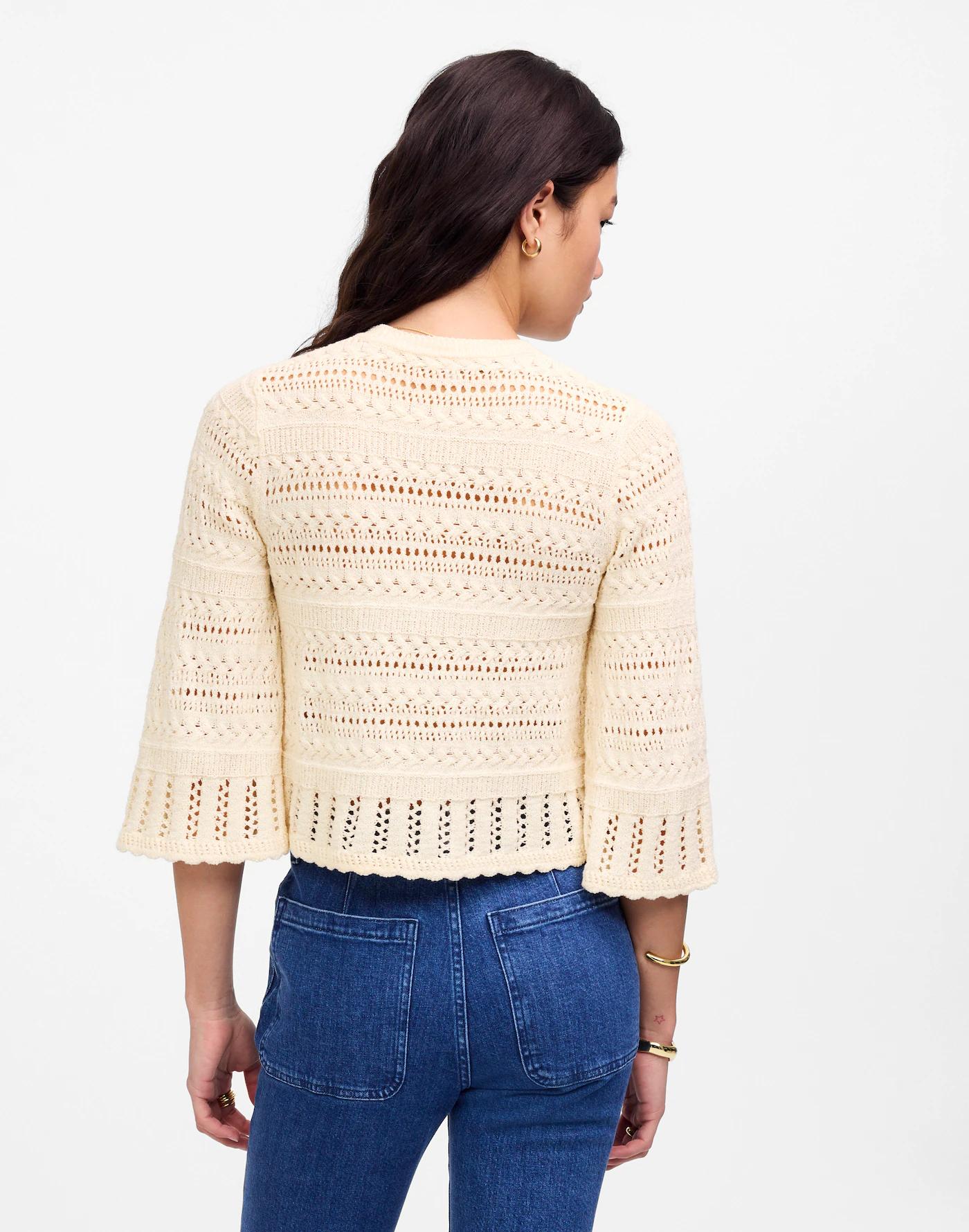 Scalloped-Trim Sweater Tee Product Image