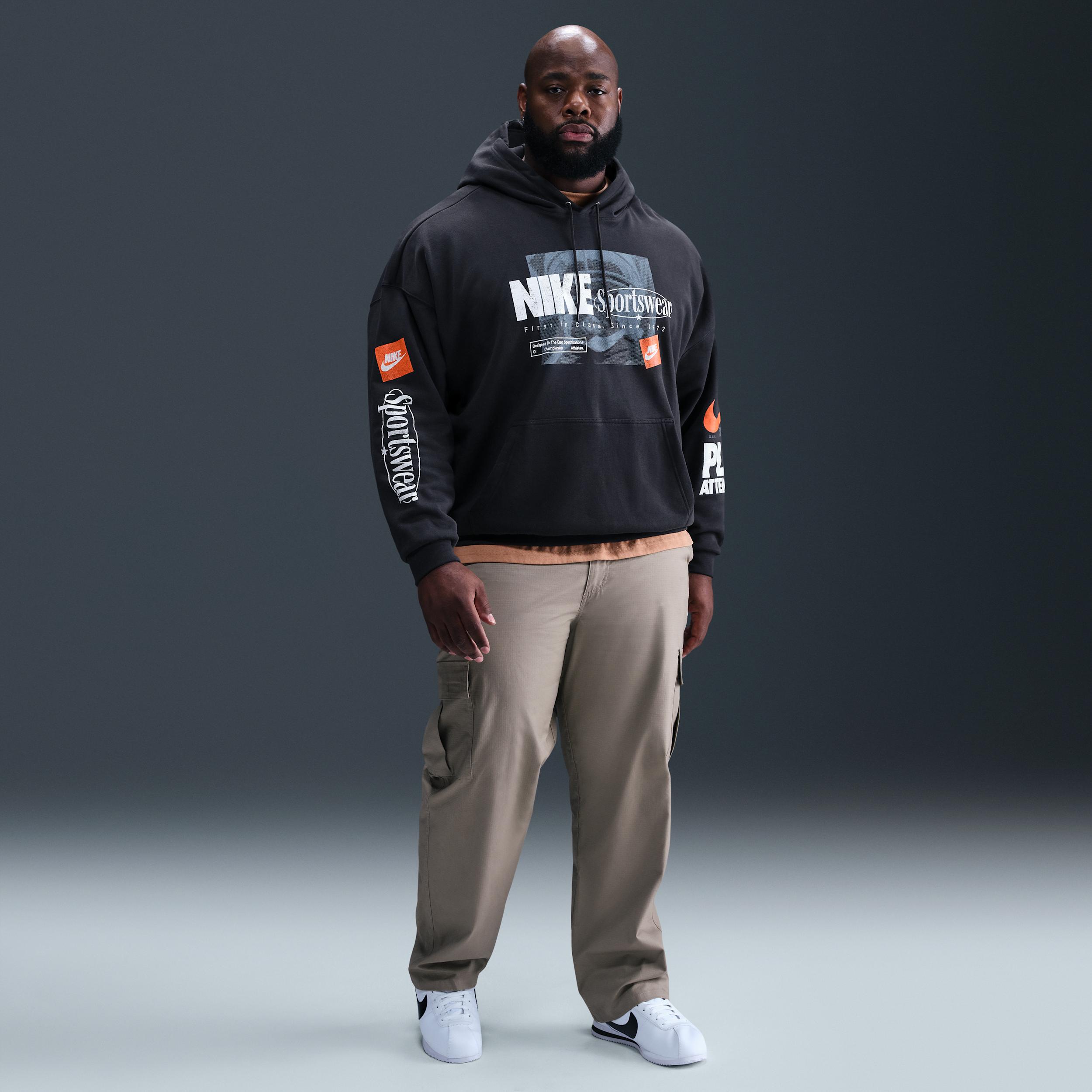Nike Men's Club Oversized French Terry Pullover Hoodie Product Image