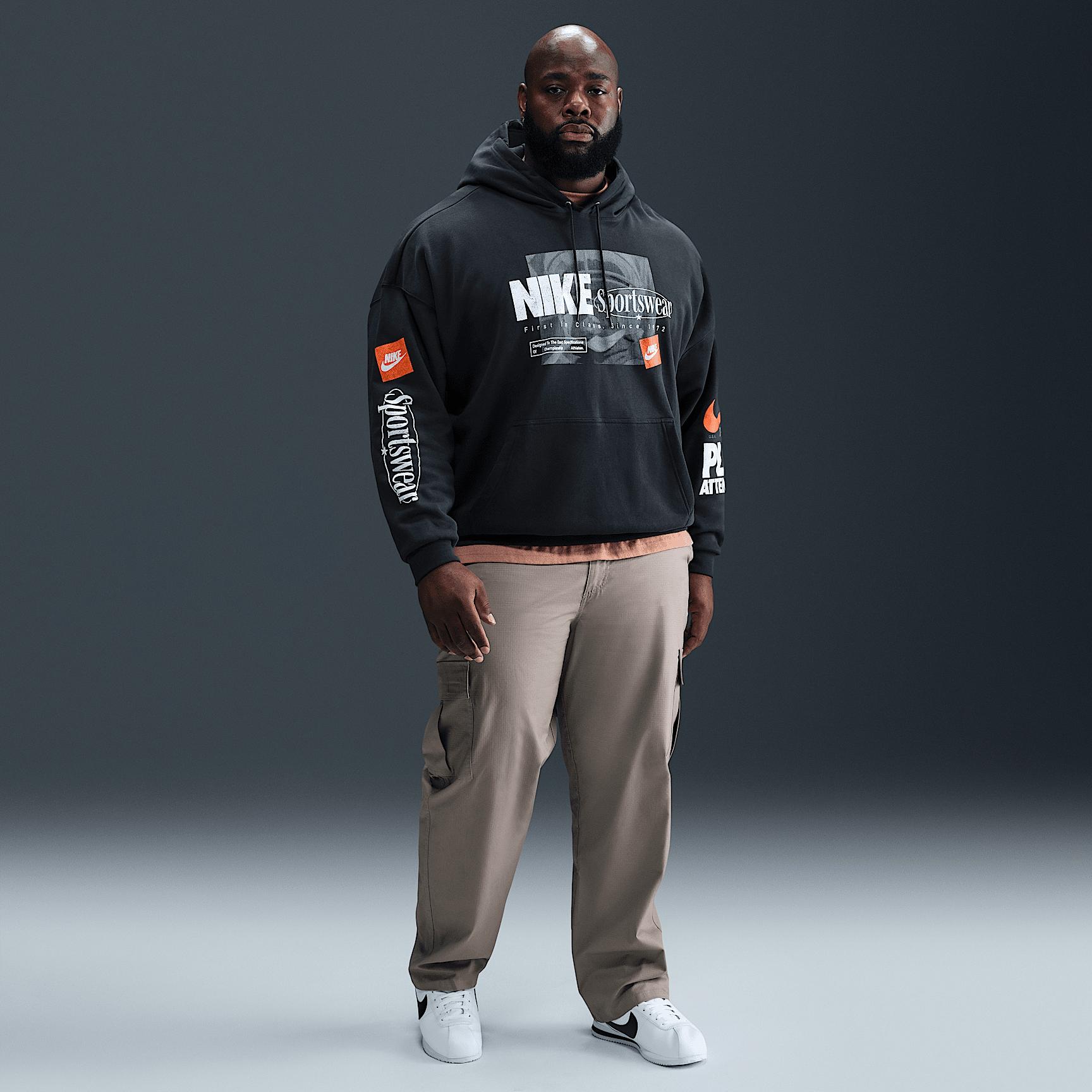 Nike Men's Club Oversized French Terry Pullover Hoodie Product Image