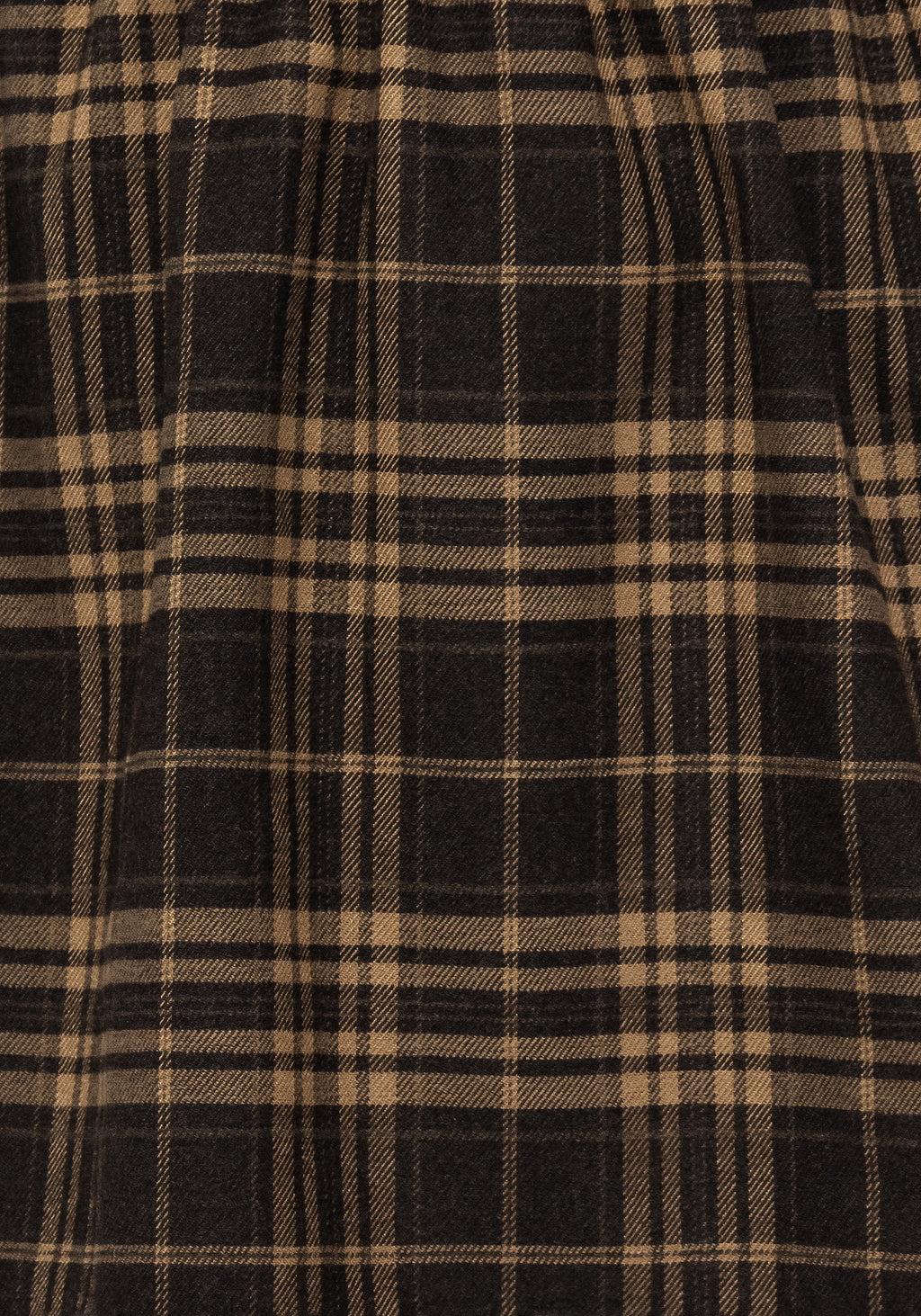 Artume Embroidered Check Mini Pinafore Dress Product Image