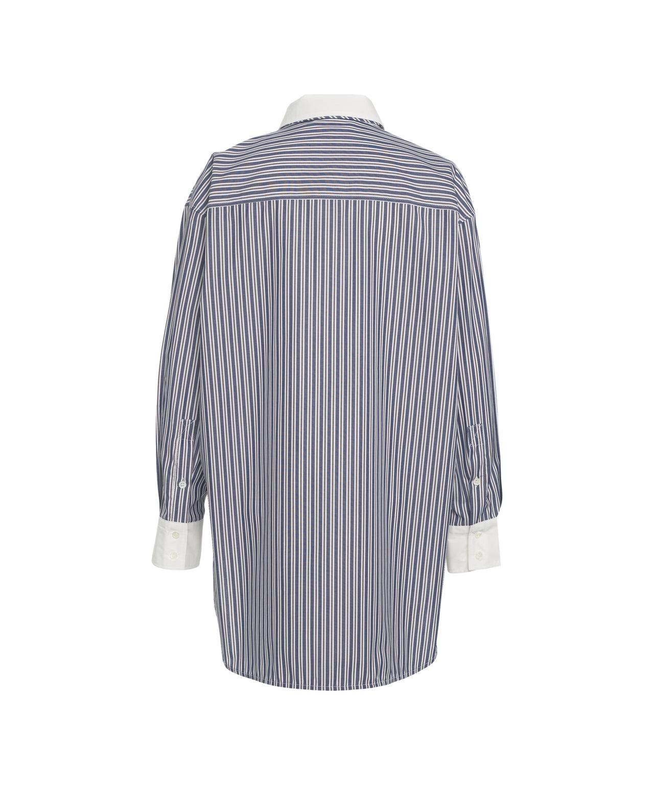 Striped blouse with tie detail Product Image