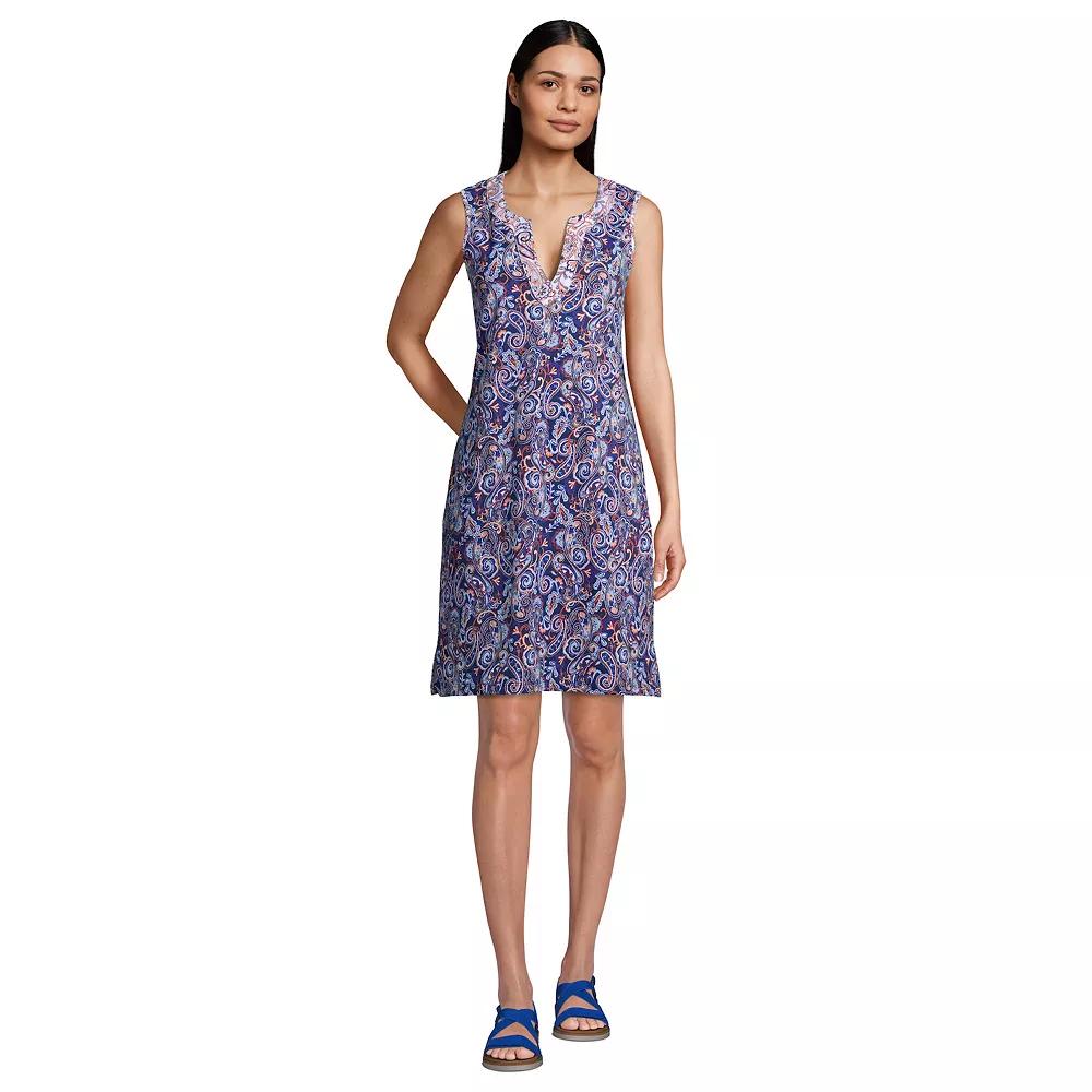 Women's Lands' End Splitneck Swim Cover-Up Dress,  Product Image