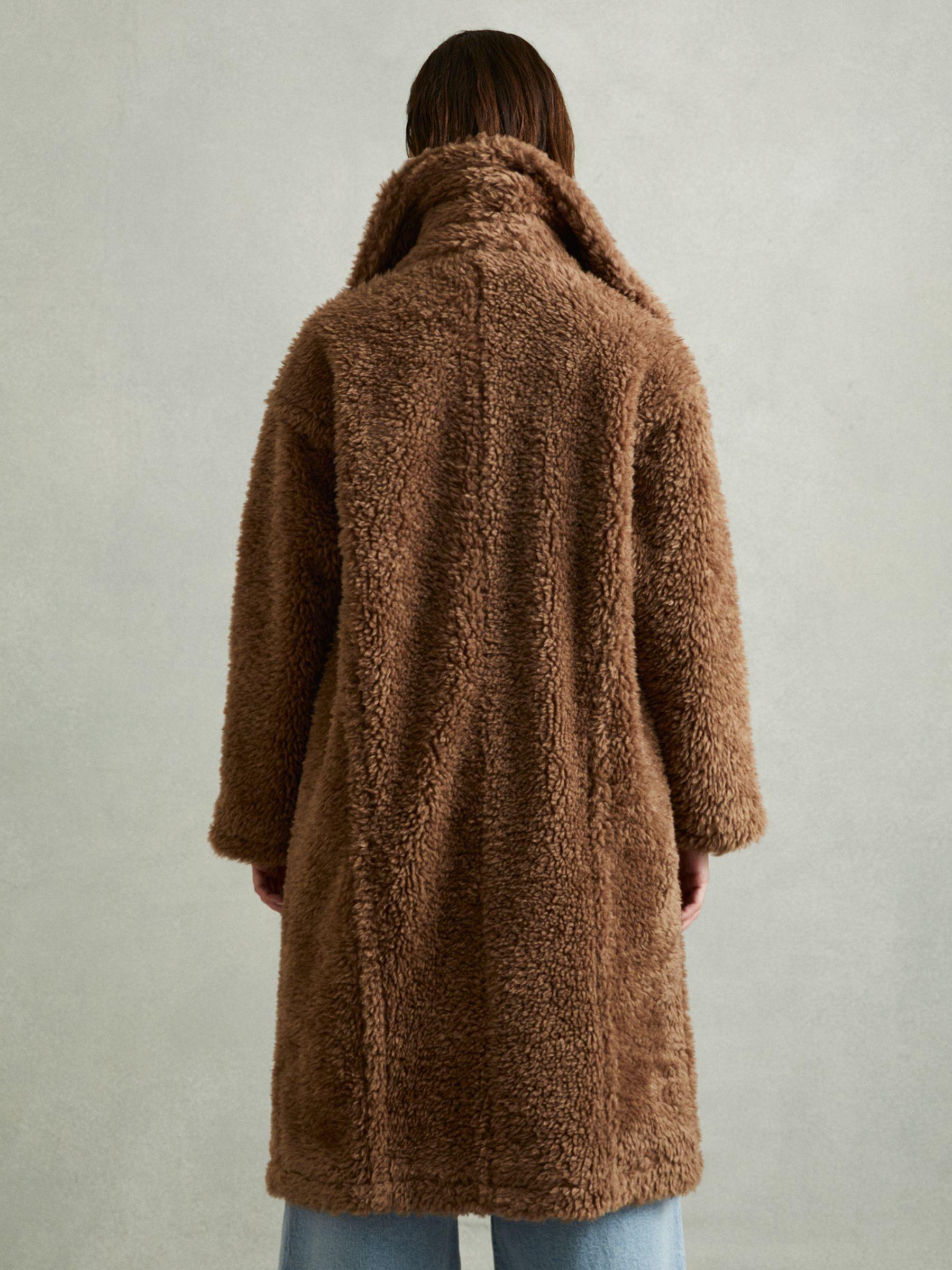 Teddy Coat with Wool in Brown Product Image