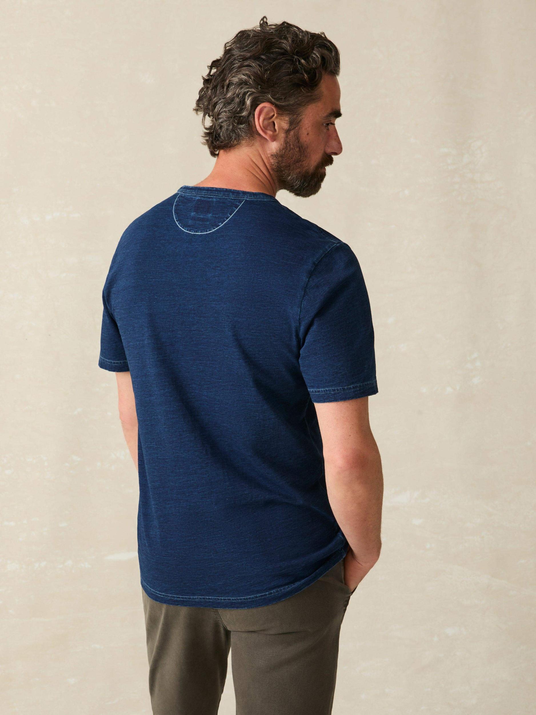 Short-Sleeve Indigo Pocket Tee - Midnight Wash Male Product Image
