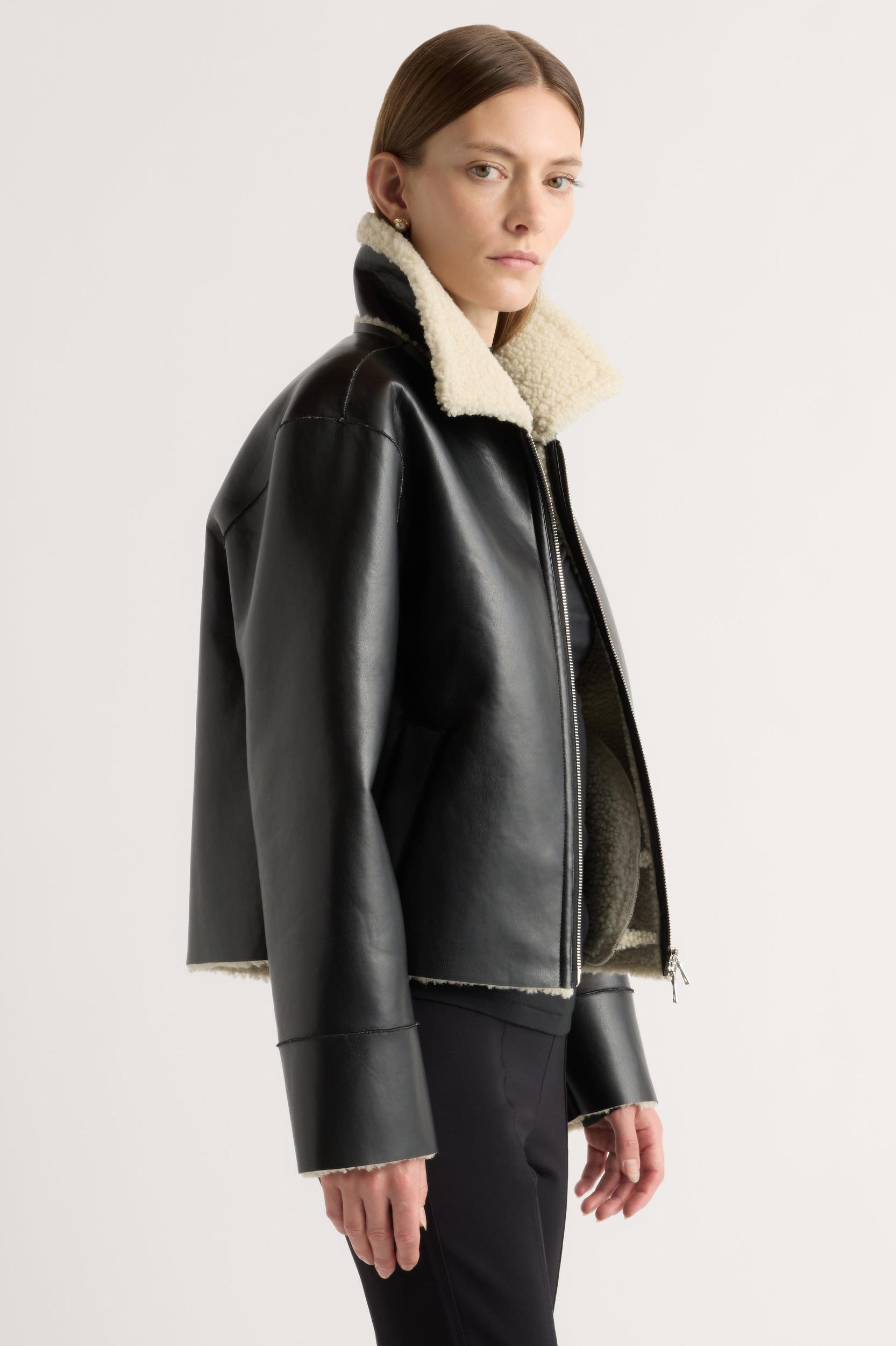 Bonnie Shearling-Collar Coat Product Image