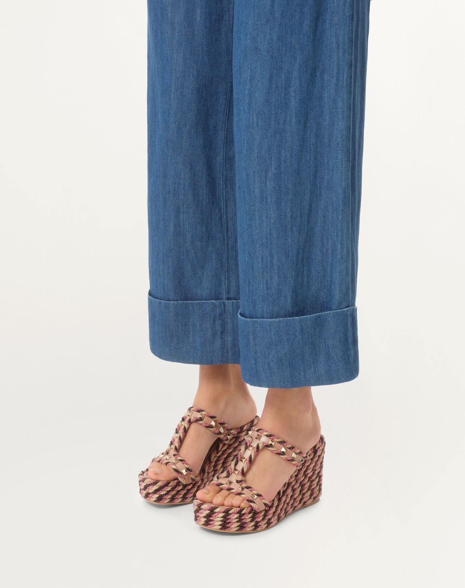 Rockstud Wedge In Calfskin 90Mm Product Image