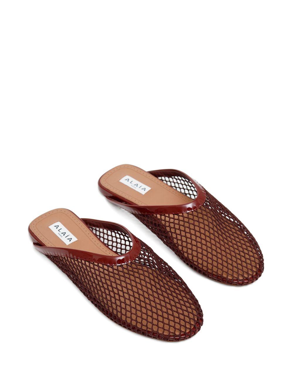 patent-leather net mules Product Image