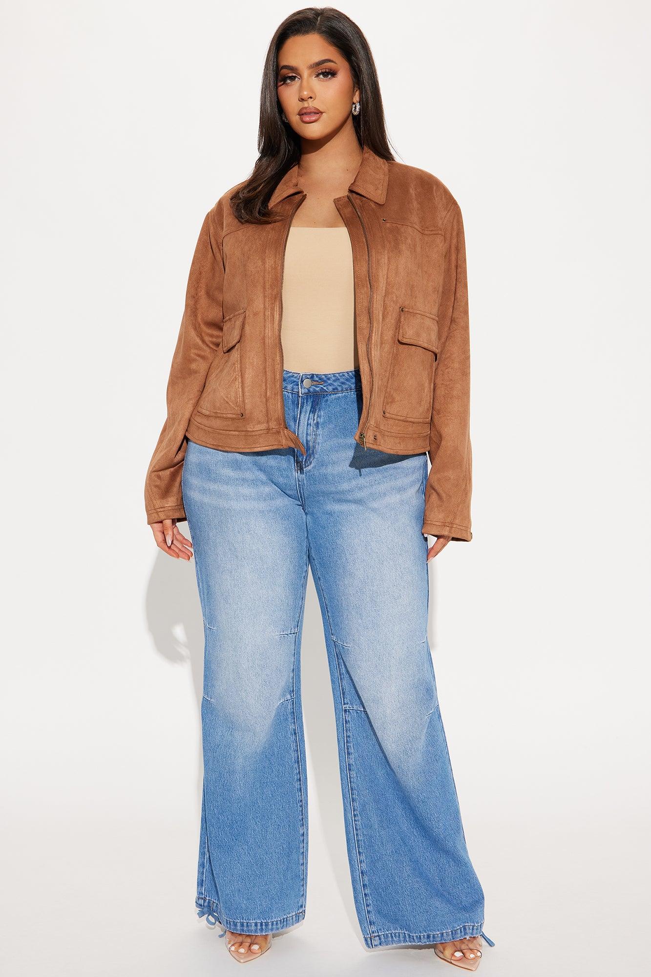 Ryder Faux Suede Jacket - Camel Product Image