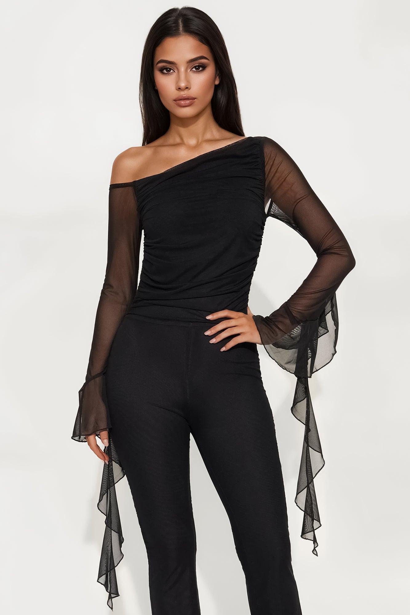 Born Hot Mesh Jumpsuit - Black Female Product Image