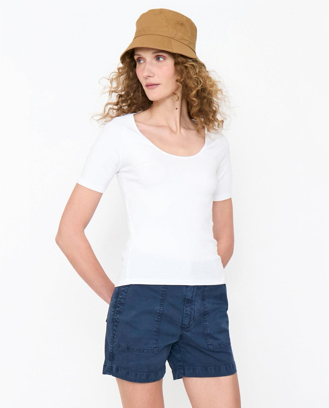 The Ribbed Elzi - White Female Product Image