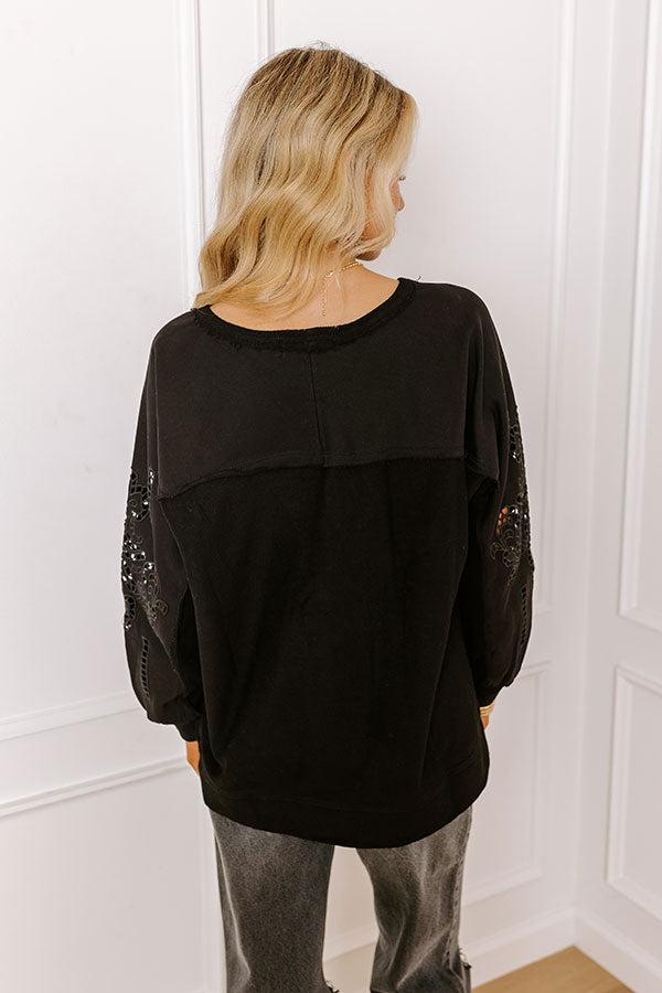 Ojai Afternoon Embroidered Top In Black Product Image