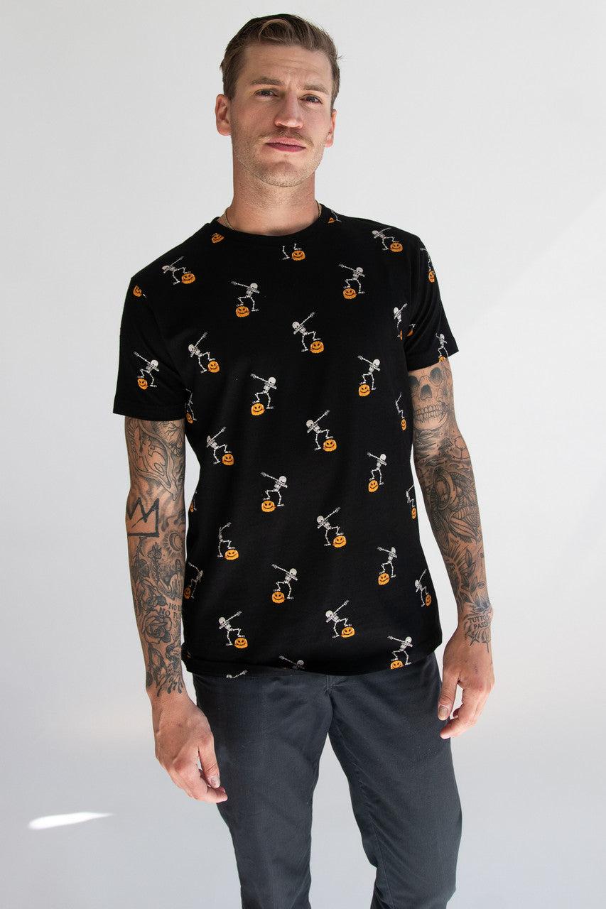 Dancing Skeletons & Pumpkins T-Shirt Product Image