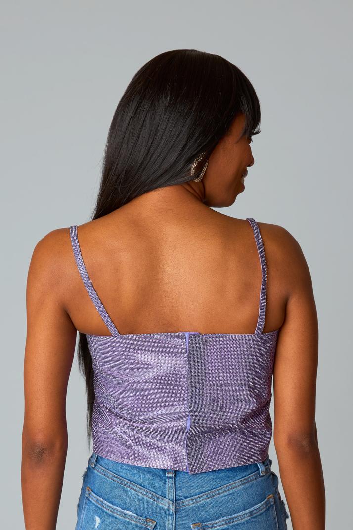 "Girly Girl" Rhinestone Crop Top Product Image