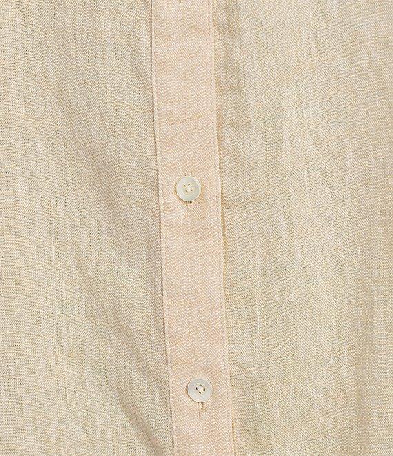 J.McLaughlin Britt Linen Point Collar Long Sleeve Button Front Blouse Product Image