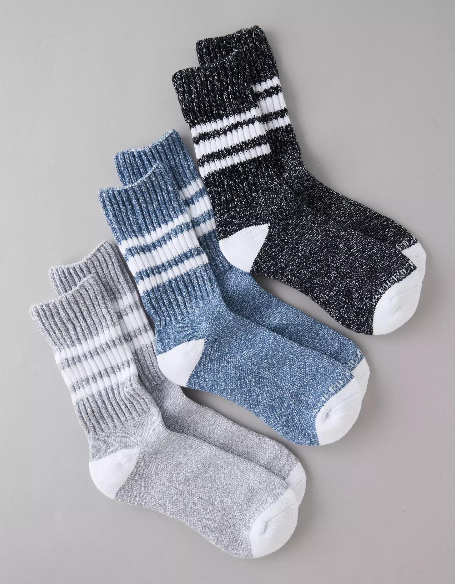 AE Retro Crew Socks 3-Pack Product Image