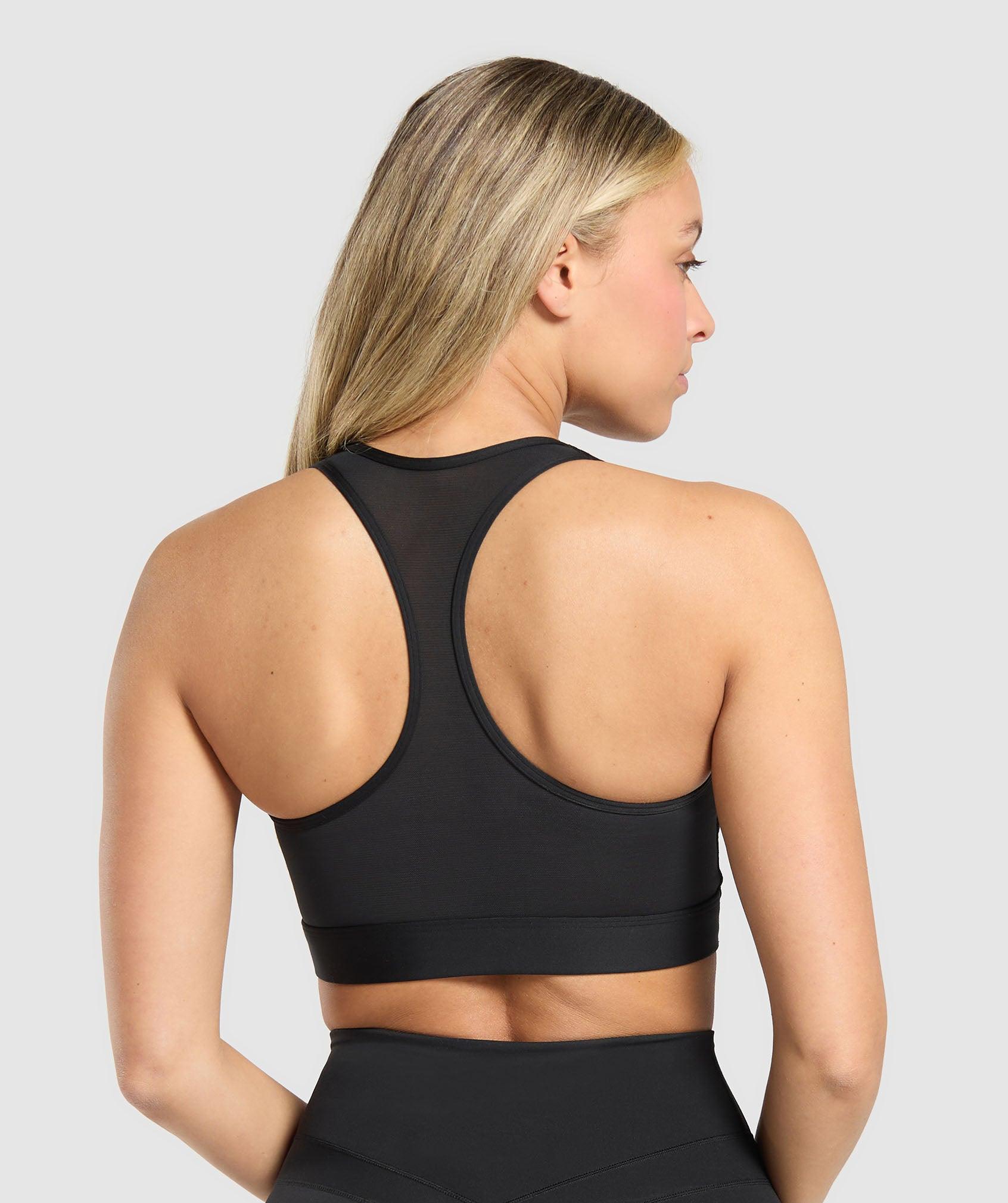 Gymshark Square Neck Sports Bra - Black Female Product Image