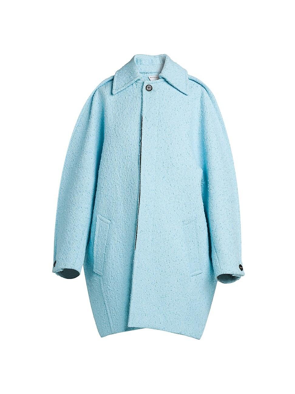 Womens Knotted Tweed Cotton-Blend Coat Product Image