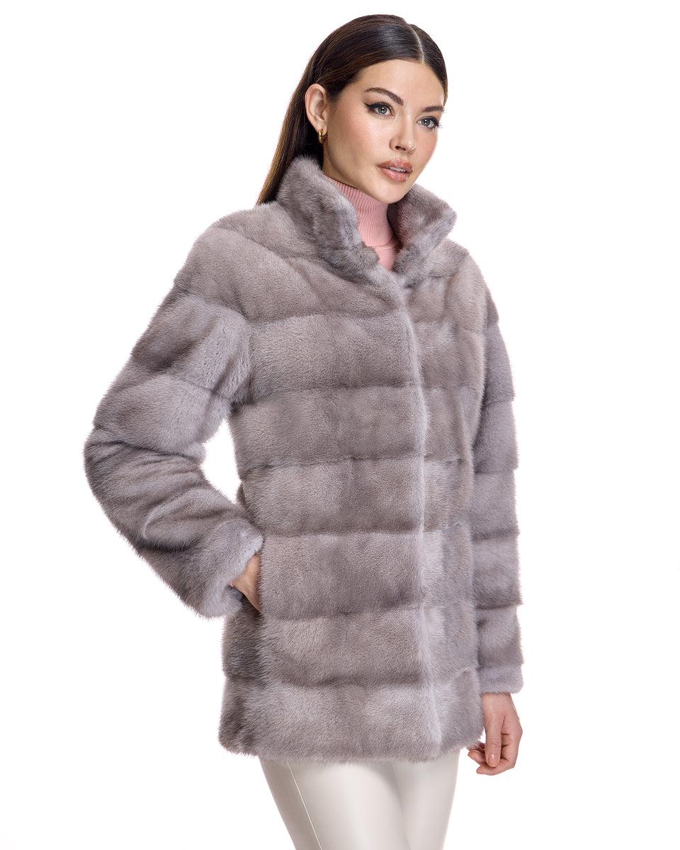 HORIZONTAL MINK JACKET Product Image