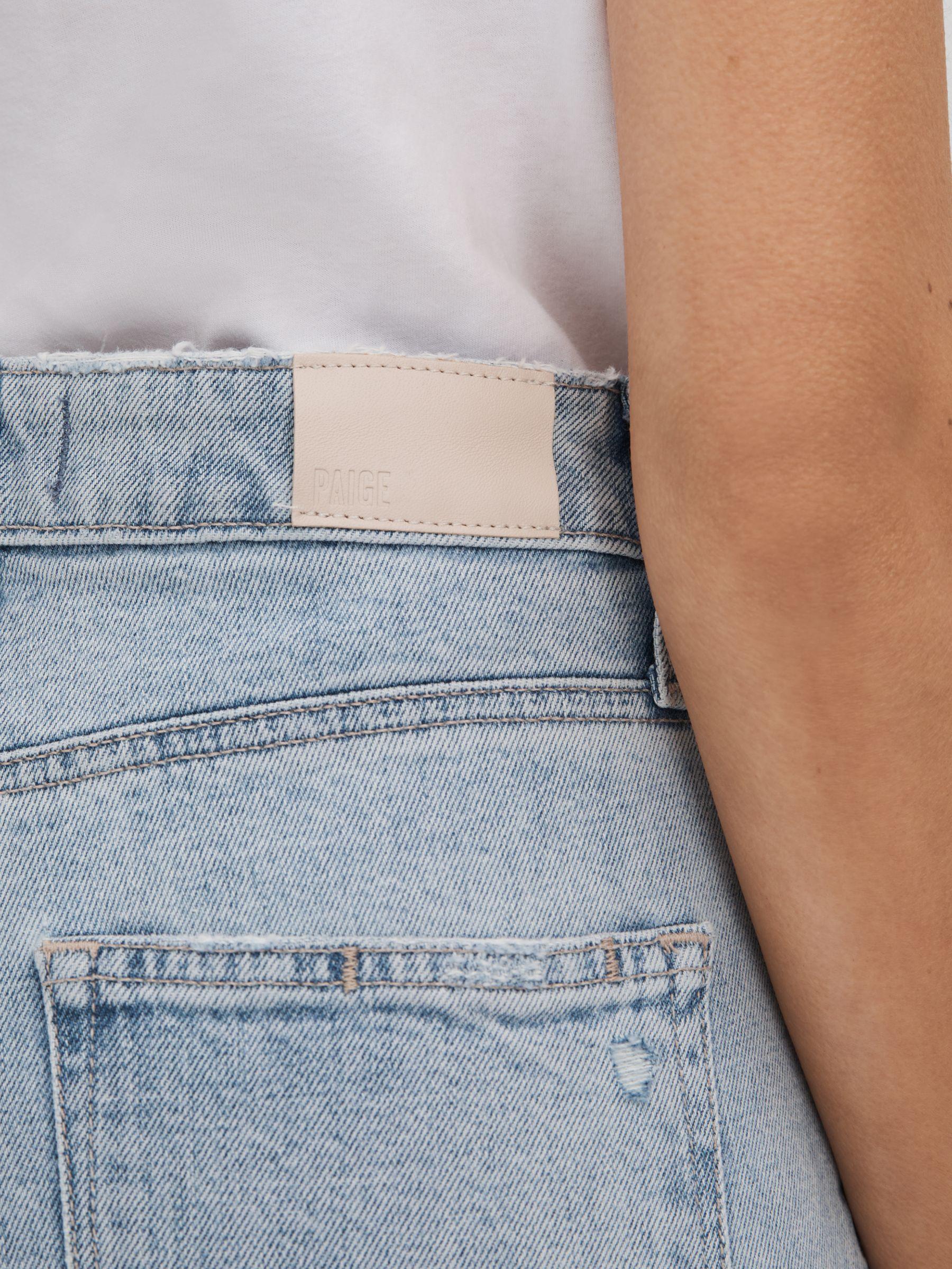 Paige Straight Leg Split Hem Jeans in Gianna Blue Product Image